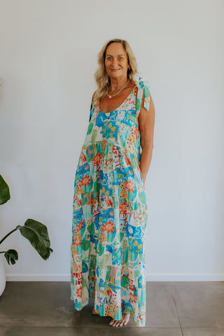 Bonita Shoulder Tie Maxi Dress - Sweet Soul