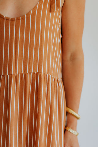 Bonita Shoulder Tie Maxi Dress - Capri