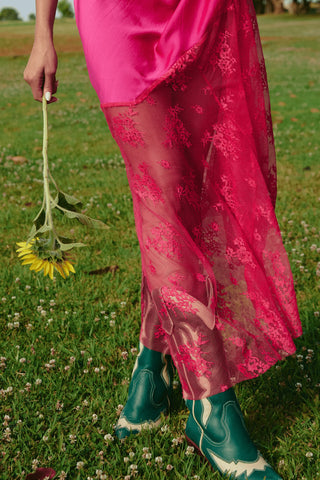 The Lace Maxi Dress - Pink