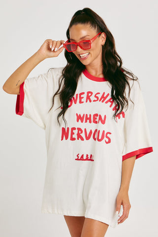 The Very Oversized Overshare Tee - Marshmallow