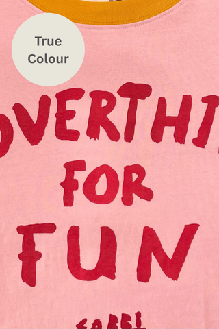 The Very Oversized Overthinker Tee - Pink