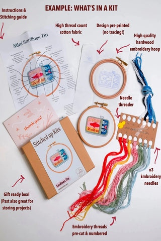 Embroidery Kit - Ramen Noodles for 2