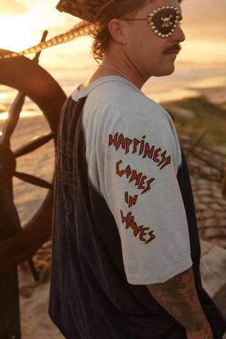 The Stay Wild Raglan Tee - Black