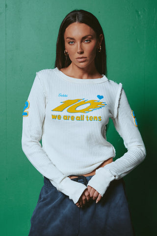 COMING SUNDAY 9PM - The Ten On Repeat Top - Off White