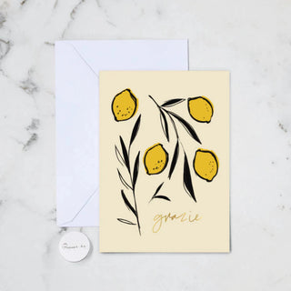 GRAZIE LEMONS GREETING CARD