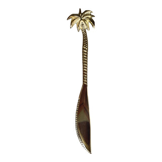 BRASS CHEESE KNIFE - PALM TREE