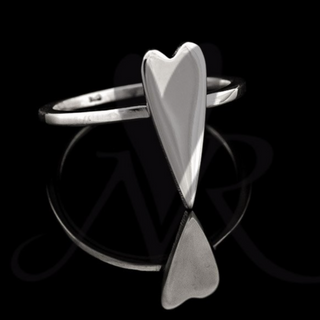 Heart Stacker Ring Silver
