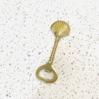 Brass Bottle Opener - Clam