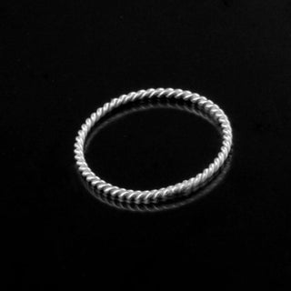Fine Weave Stacker Ring - Silver